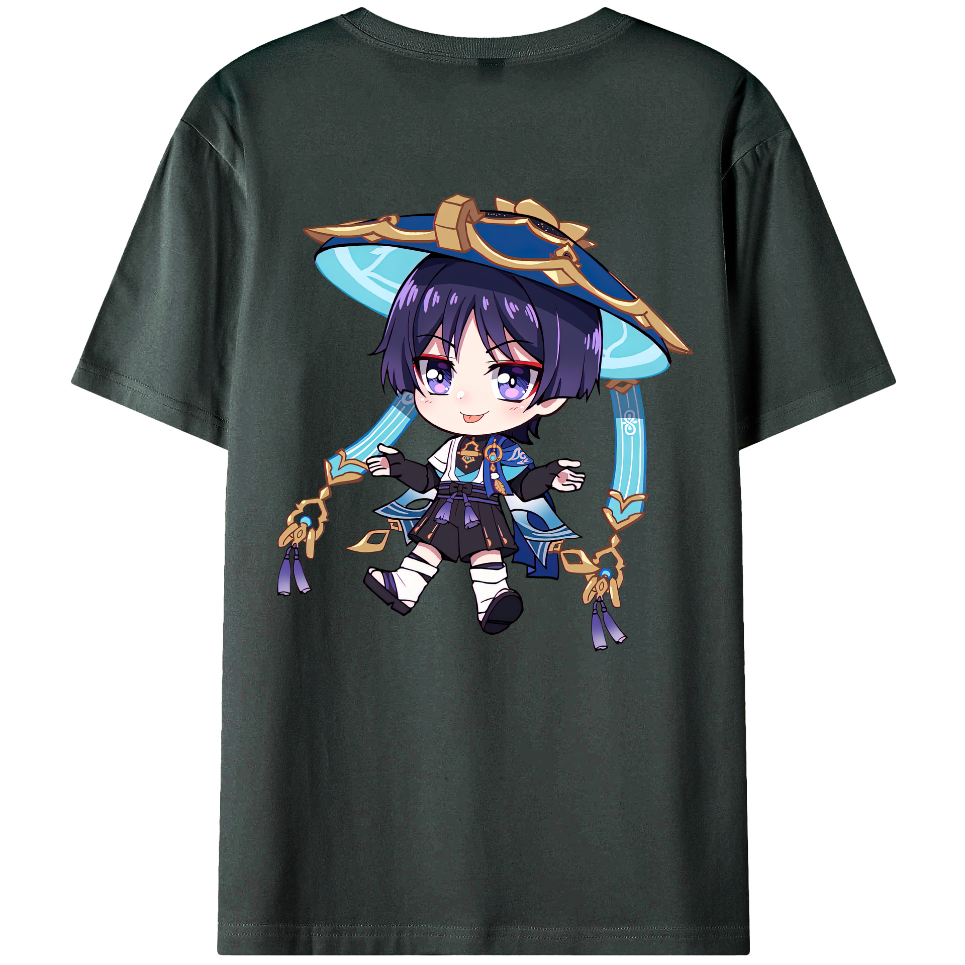 げんし神 さんペい genshin Sanpei 綿100％ メンズ半袖Tシャツ（バックプリント） 通気性